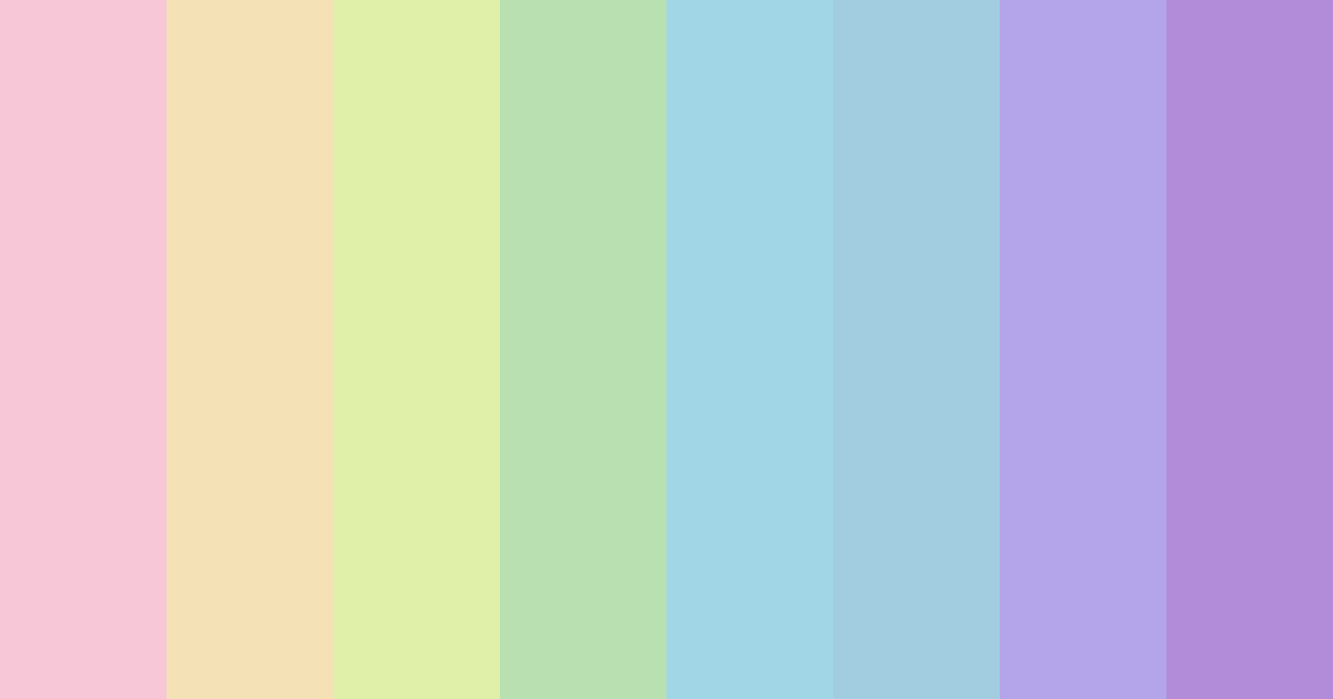 Download whimsical pastel dreams color palette PNG image (landscape)