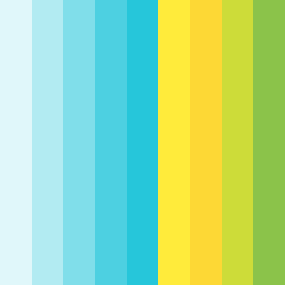 Download tropical sunrise color palette PNG image (square)