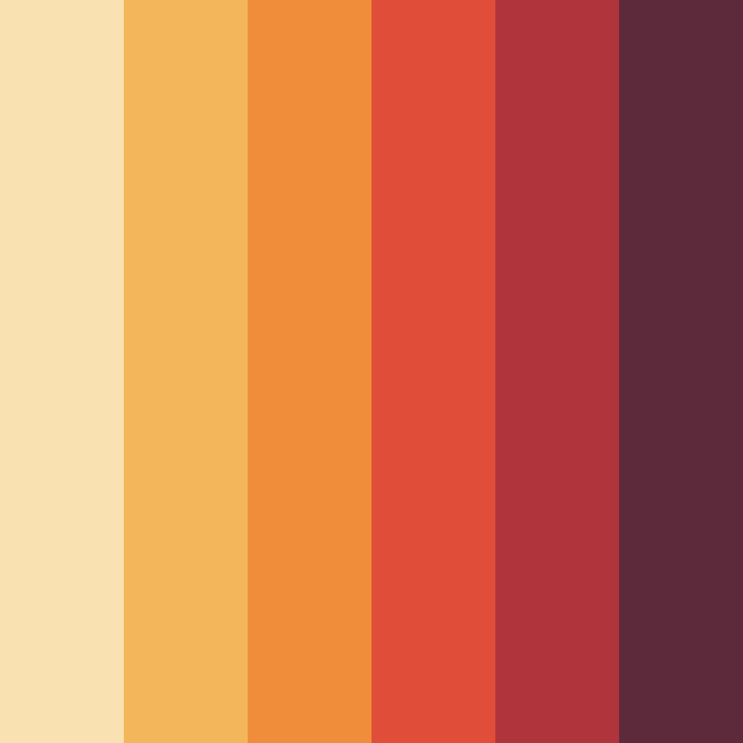 Download spiked sunset color palette PNG image (square)