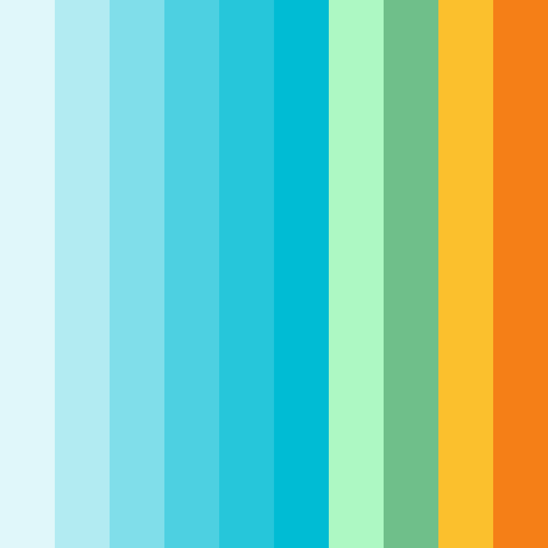 Download tropical oasis color palette PNG image (square)