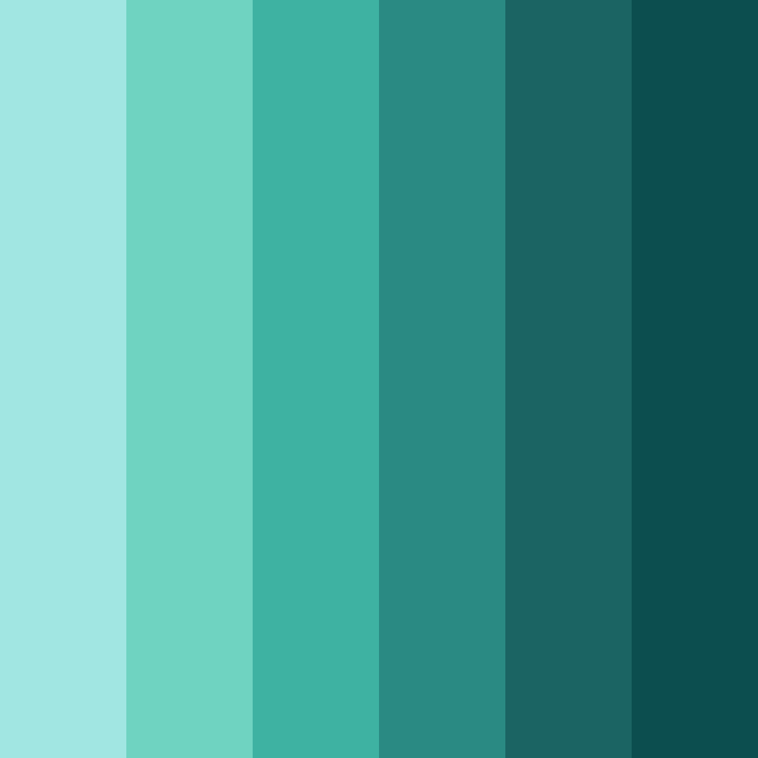 Download teal tropica color palette PNG image (square)