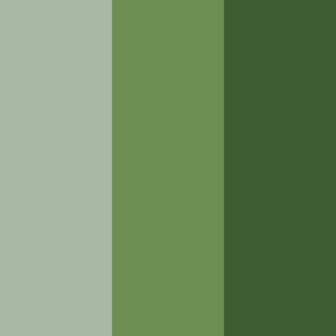 Download forest green shades color palette PNG image (square)