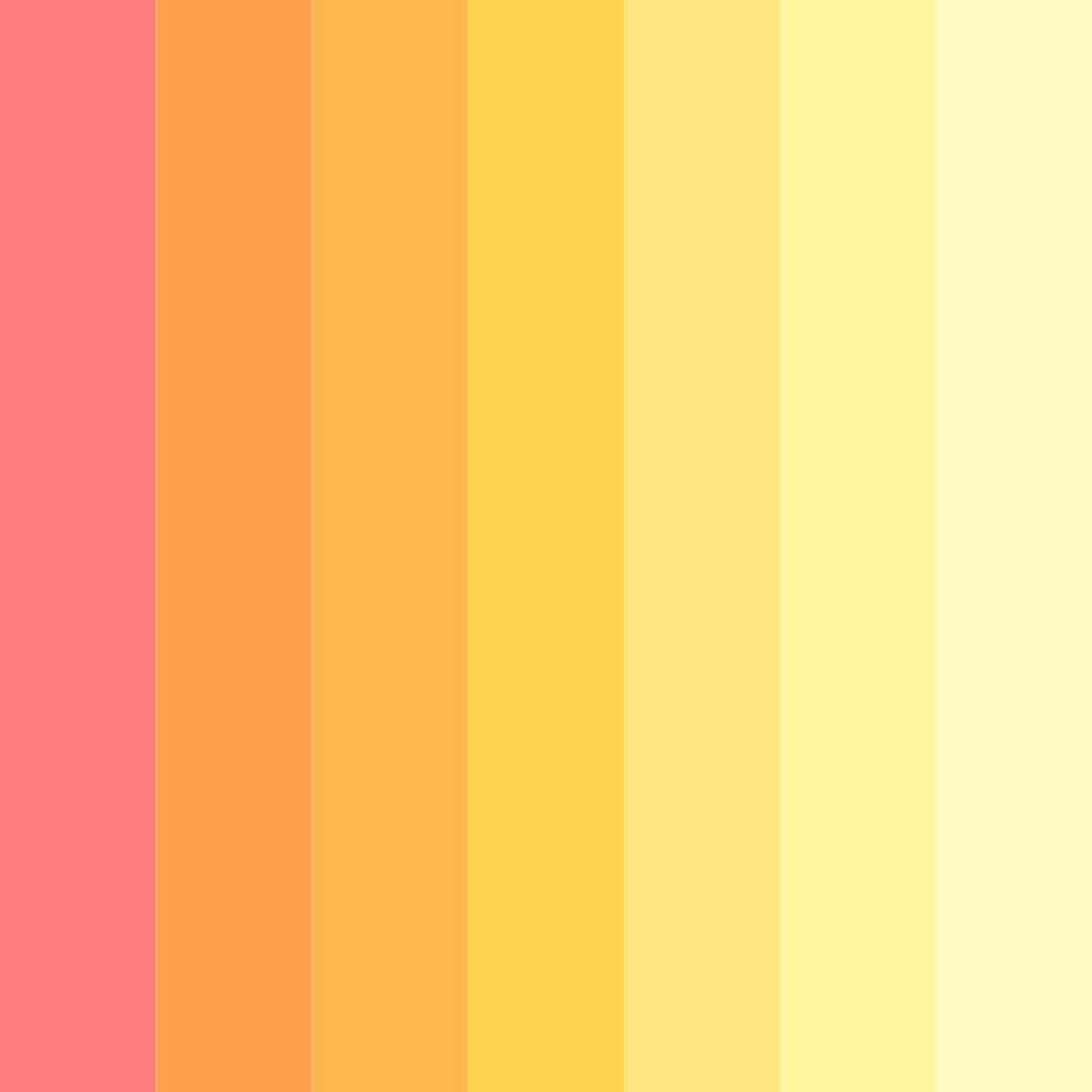 Download sizzling sunrise color palette PNG image (square)