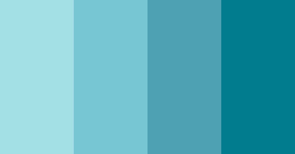 Download tropical turquoise serenity color palette PNG image (landscape)