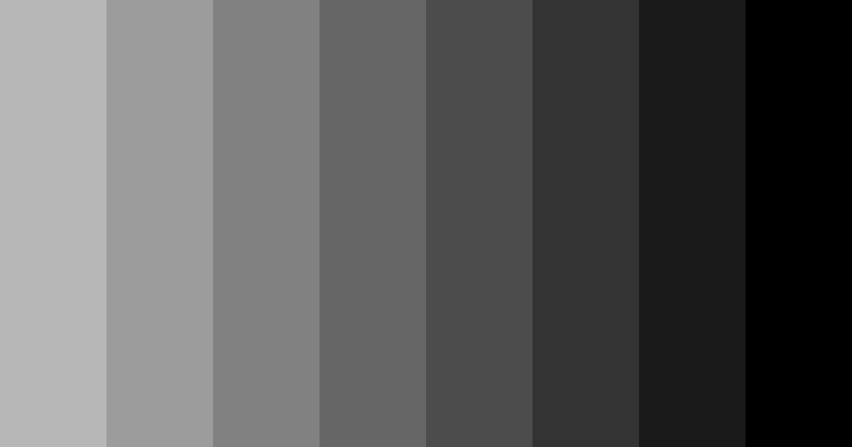 Download dark grey shades color palette PNG image (landscape)