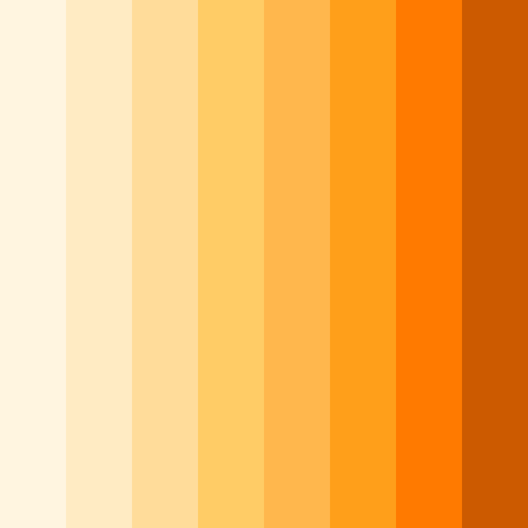 Download creamy orange color palette PNG image (square)