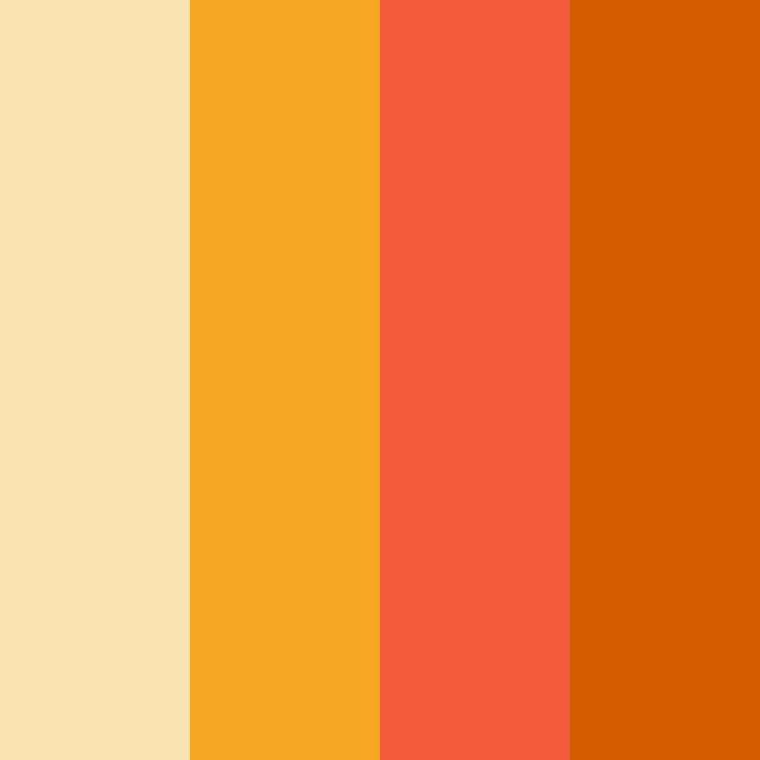 Download sunny orange color palette PNG image (square)