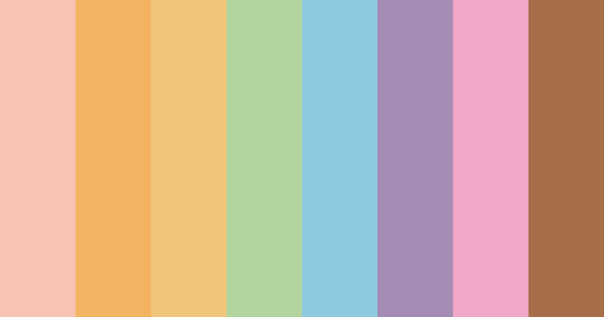 Download muted pastel colors color palette PNG image (landscape)