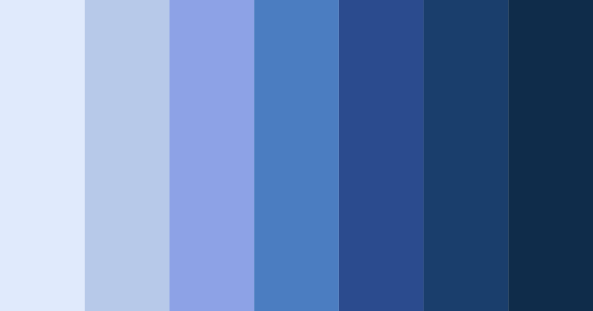 Download shades of blue universe color palette PNG image (landscape)