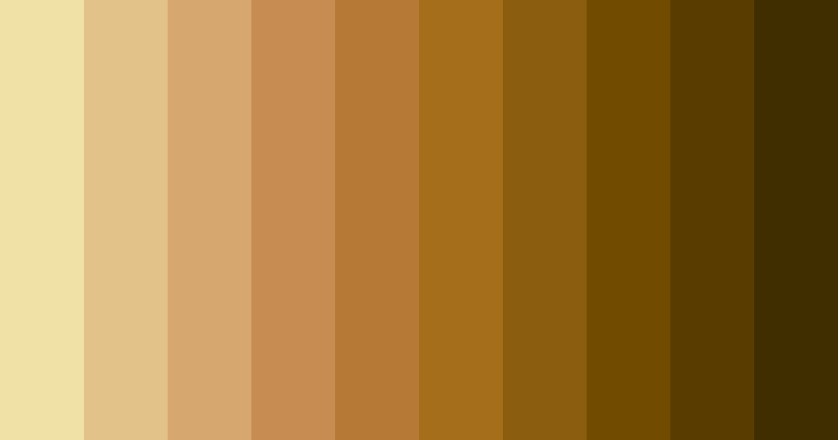 Download shades of brown color palette PNG image (landscape)