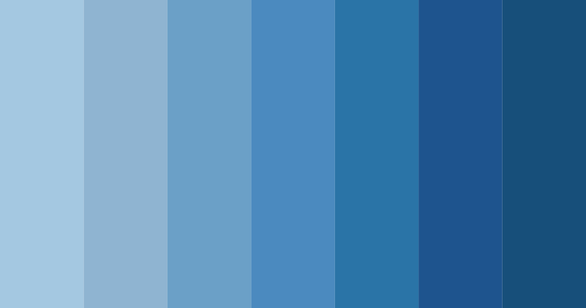 Download mist blue shades color palette PNG image (landscape)