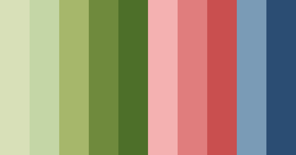 Download olive green and red harmony color palette PNG image (landscape)
