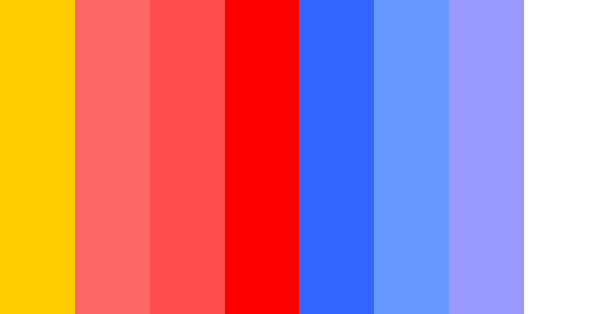 Download bright blue red yellow color palette PNG image (landscape)