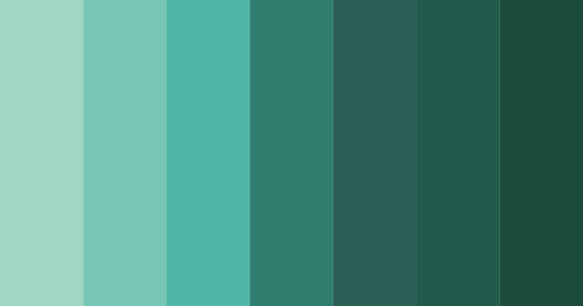 Download teal tides color palette PNG image (landscape)
