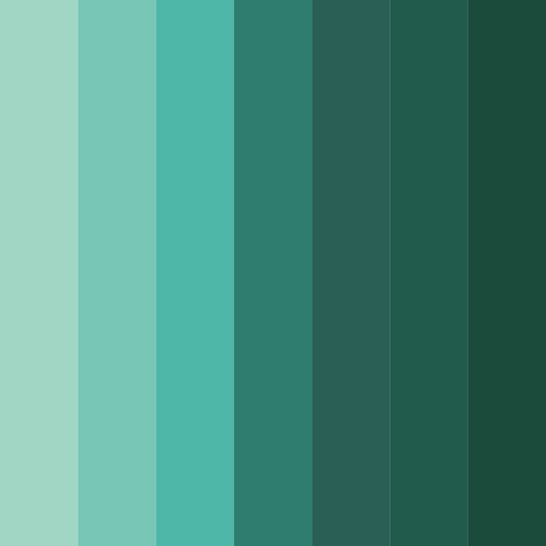 Download teal tides color palette PNG image (square)
