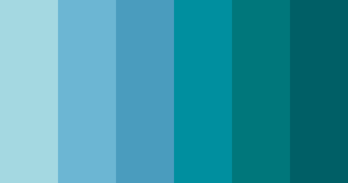 Download ocean blue tones color palette PNG image (landscape)