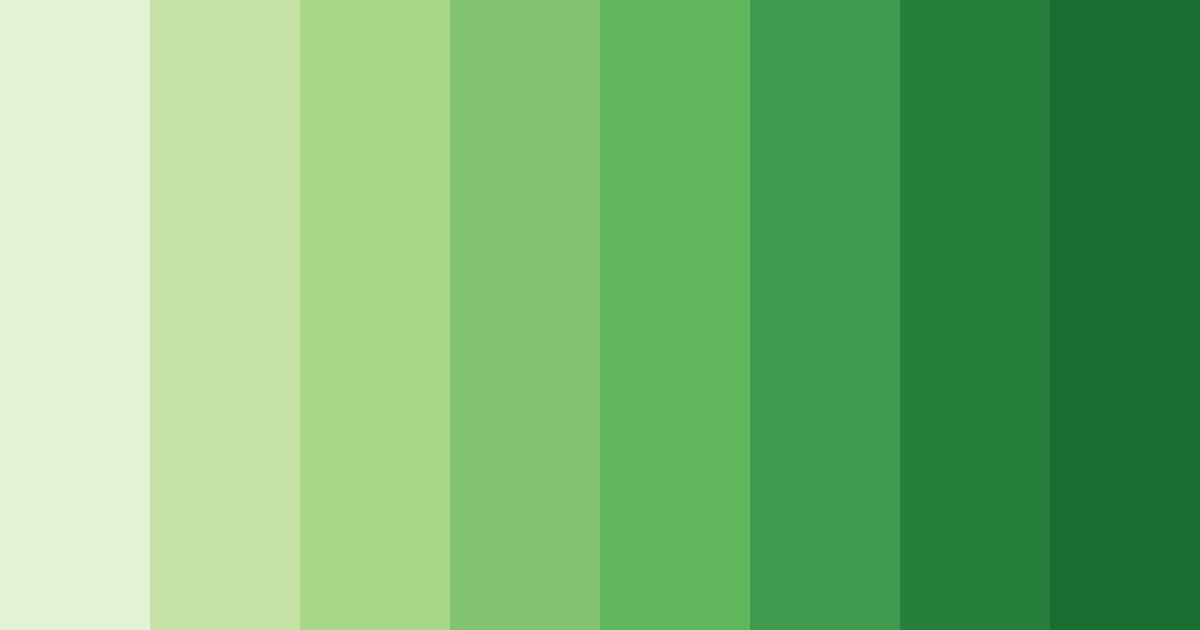 Download shades of green color palette PNG image (landscape)