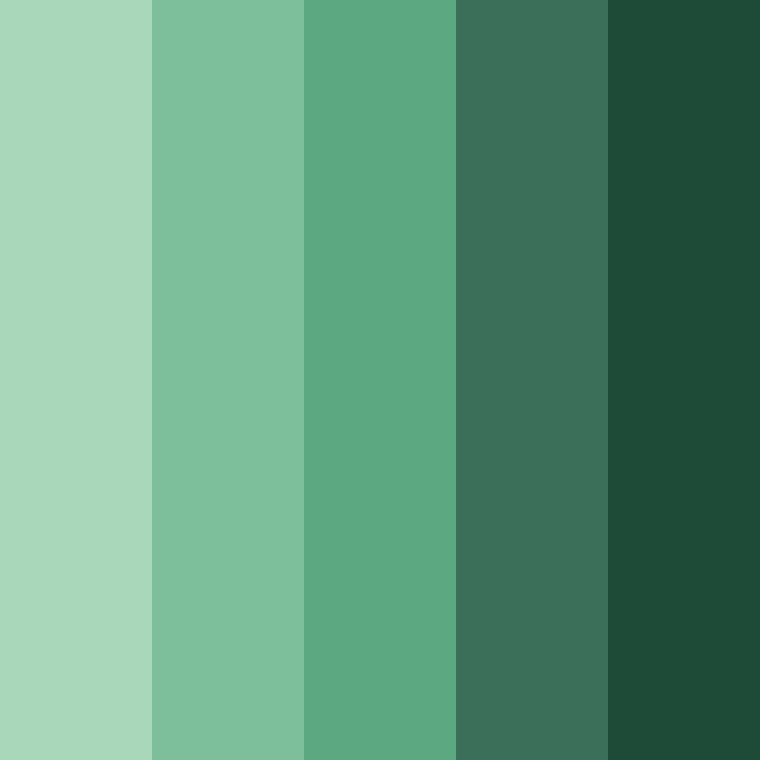 Download dark green oasis color palette PNG image (square)