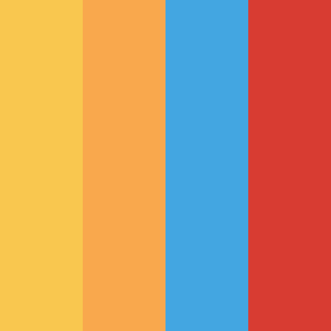 Download sunset fiesta color palette PNG image (square)