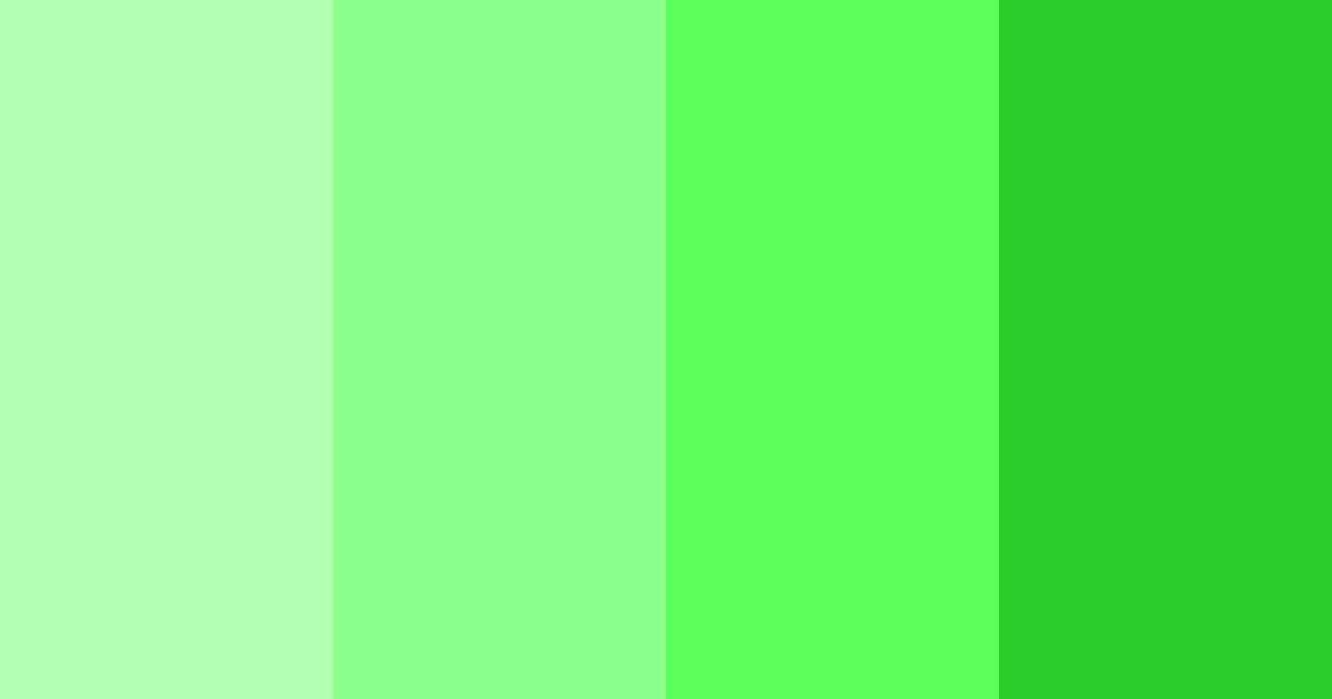 Download bright fluorescent green color palette PNG image (landscape)