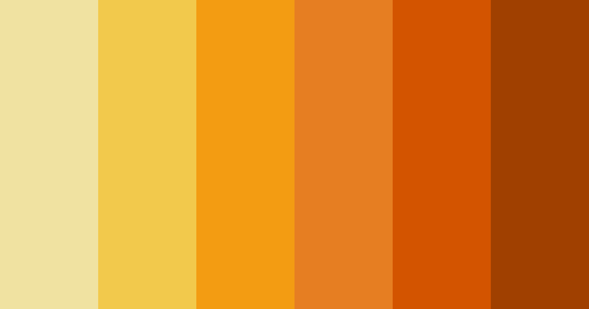 Download shades of orange color palette PNG image (landscape)