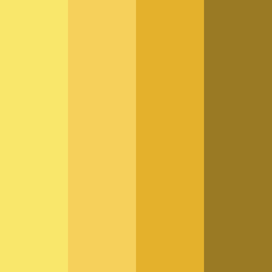 Download warm yellow tones color palette PNG image (square)