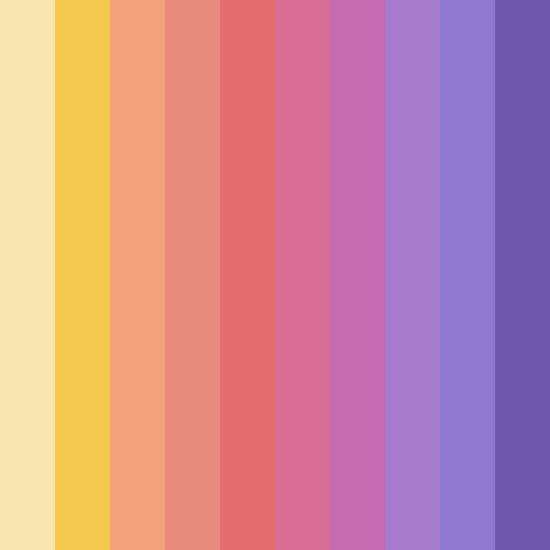 Download shades of purple color palette PNG image (square)