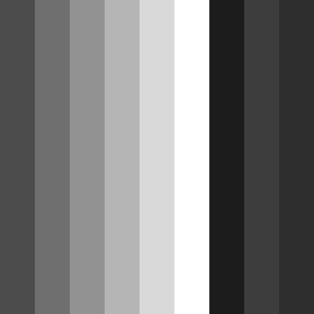Download shades of black color palette PNG image (square)