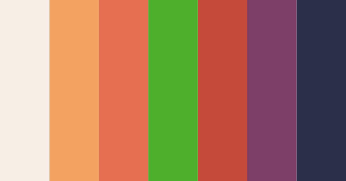 Download earthy tones color palette PNG image (landscape)
