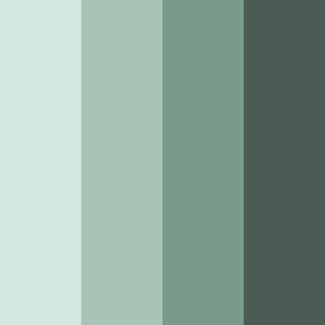 Download shades of gray and green color palette PNG image (square)