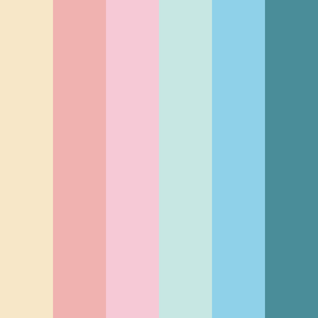 Download pastel easter color palette PNG image (square)
