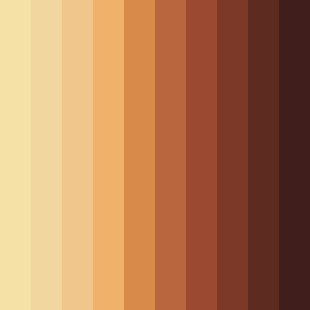 Download brown cat color palette PNG image (square)