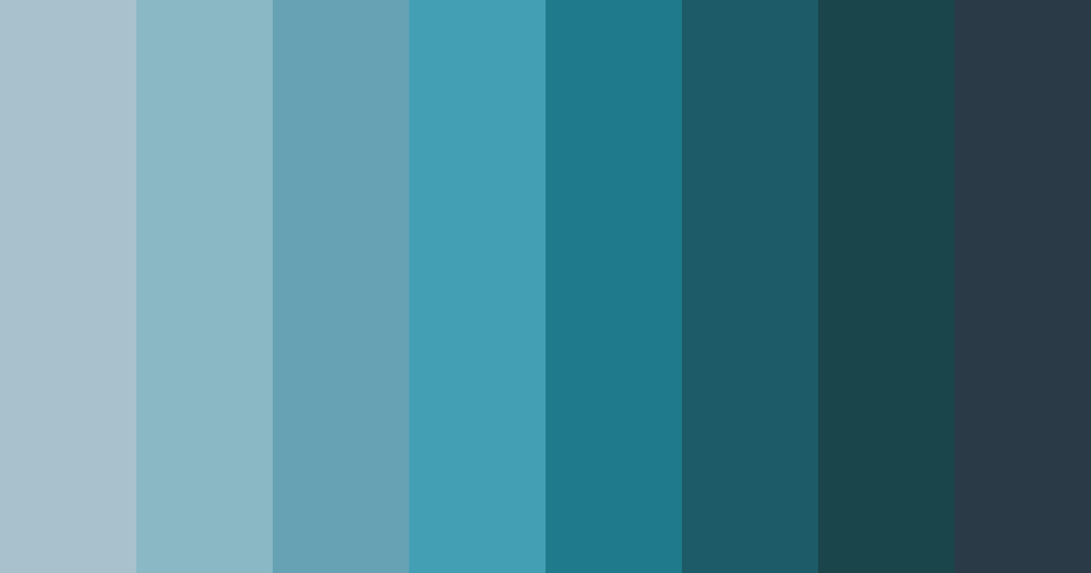 Download shades of blue color palette PNG image (landscape)