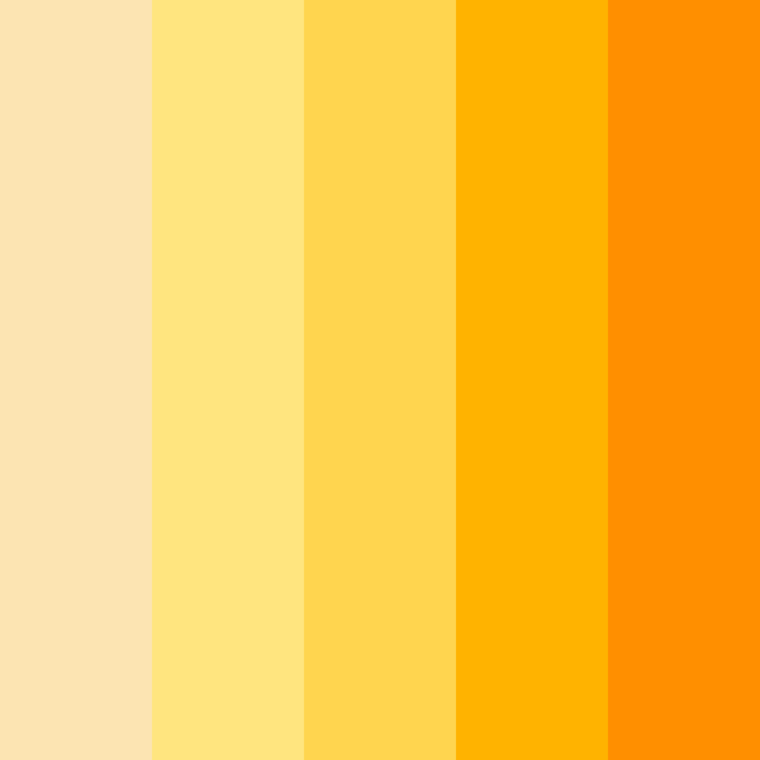 Download yellow sunshine color palette PNG image (square)