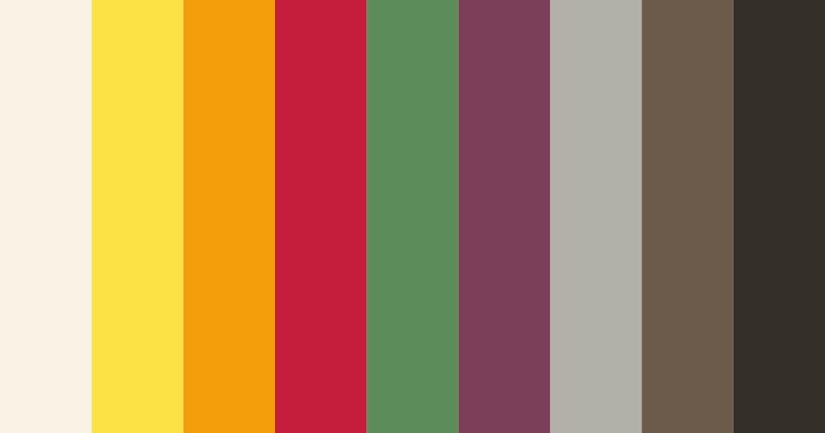 Download earthy tones color palette PNG image (landscape)