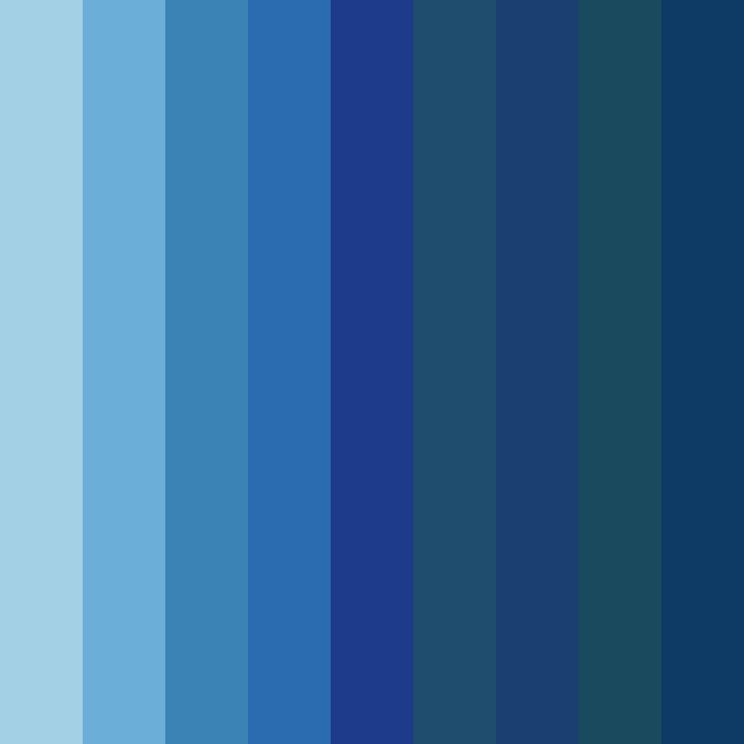 Download deep blue ocean color palette PNG image (square)