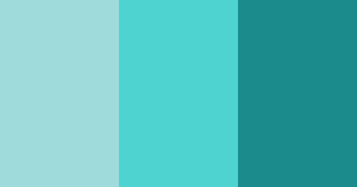 Download turquoise shades color palette PNG image (landscape)