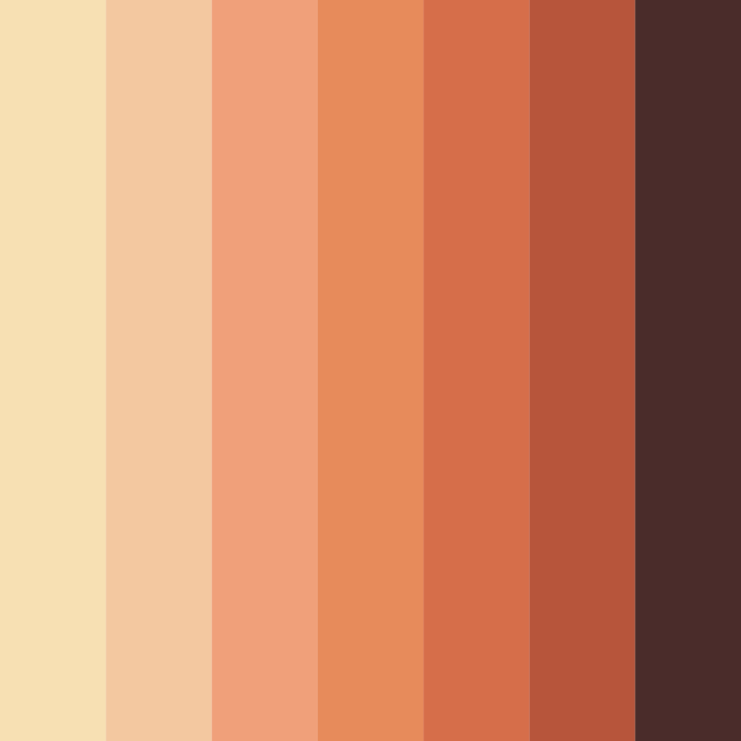 Download warm earthy tones color palette PNG image (square)