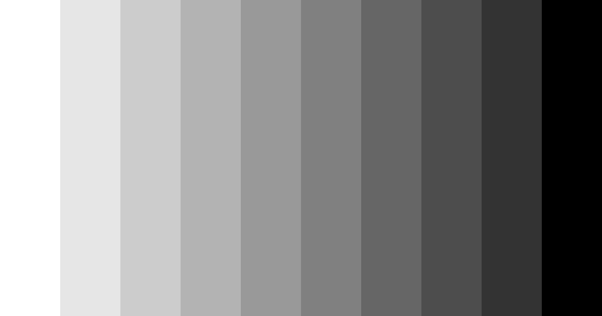Download shades of grey color palette PNG image (landscape)