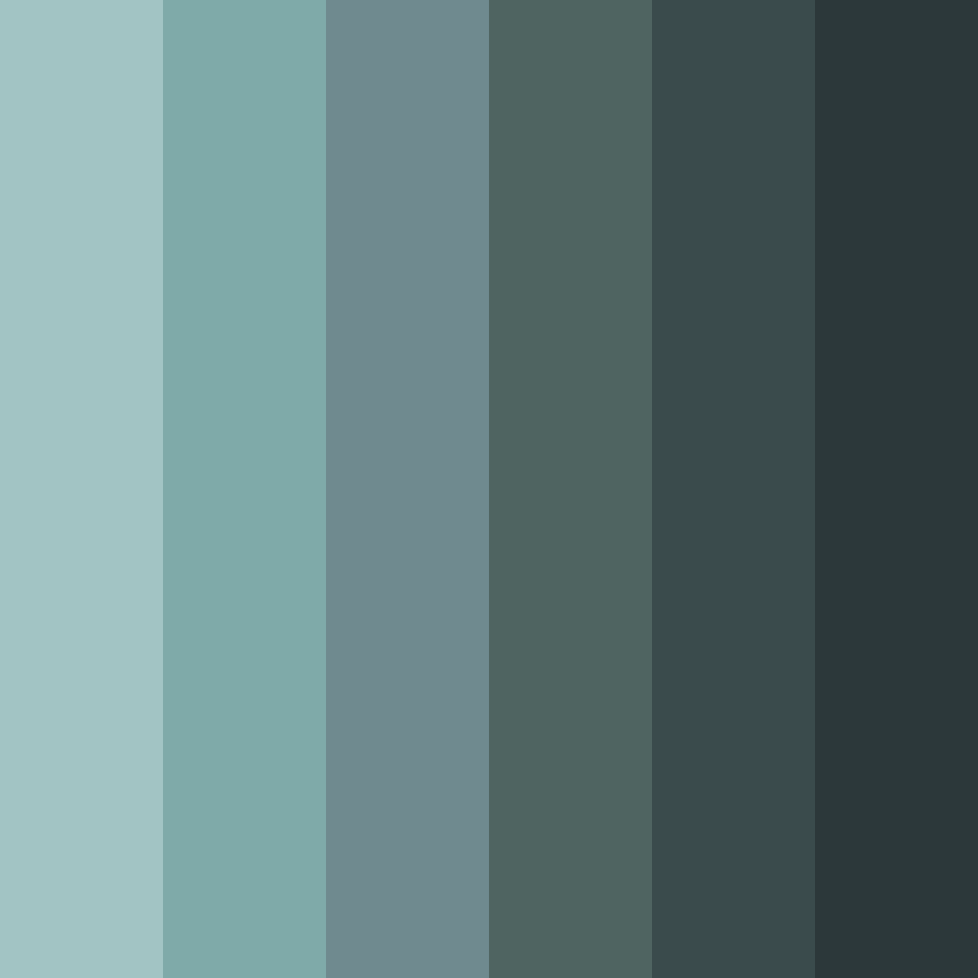 Download shades of teal color palette PNG image (square)