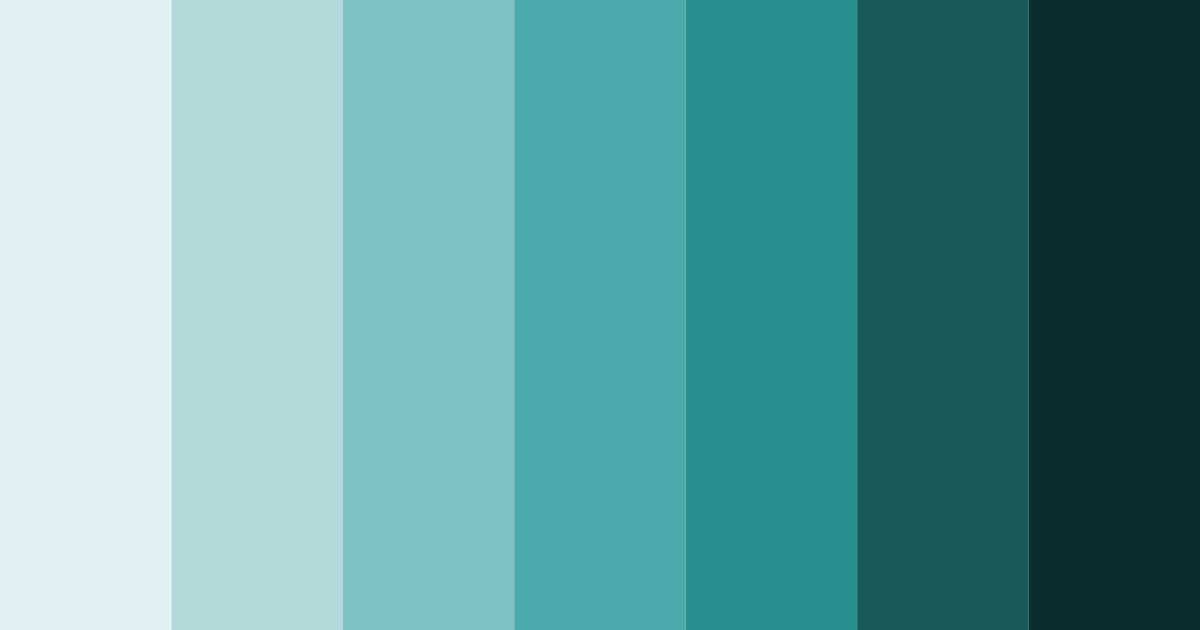 Download teal ocean color palette PNG image (landscape)
