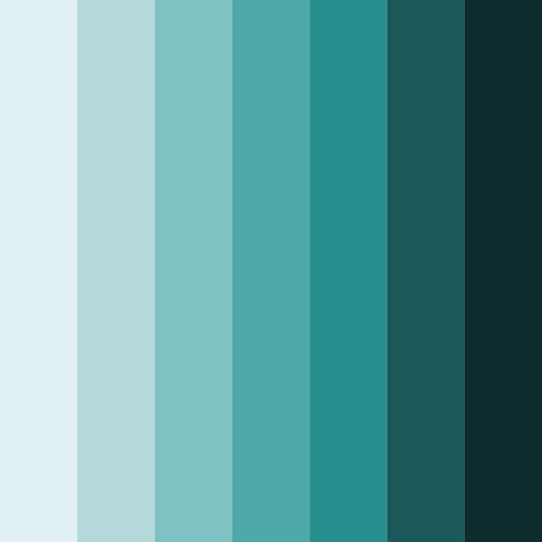 Download teal ocean color palette PNG image (square)