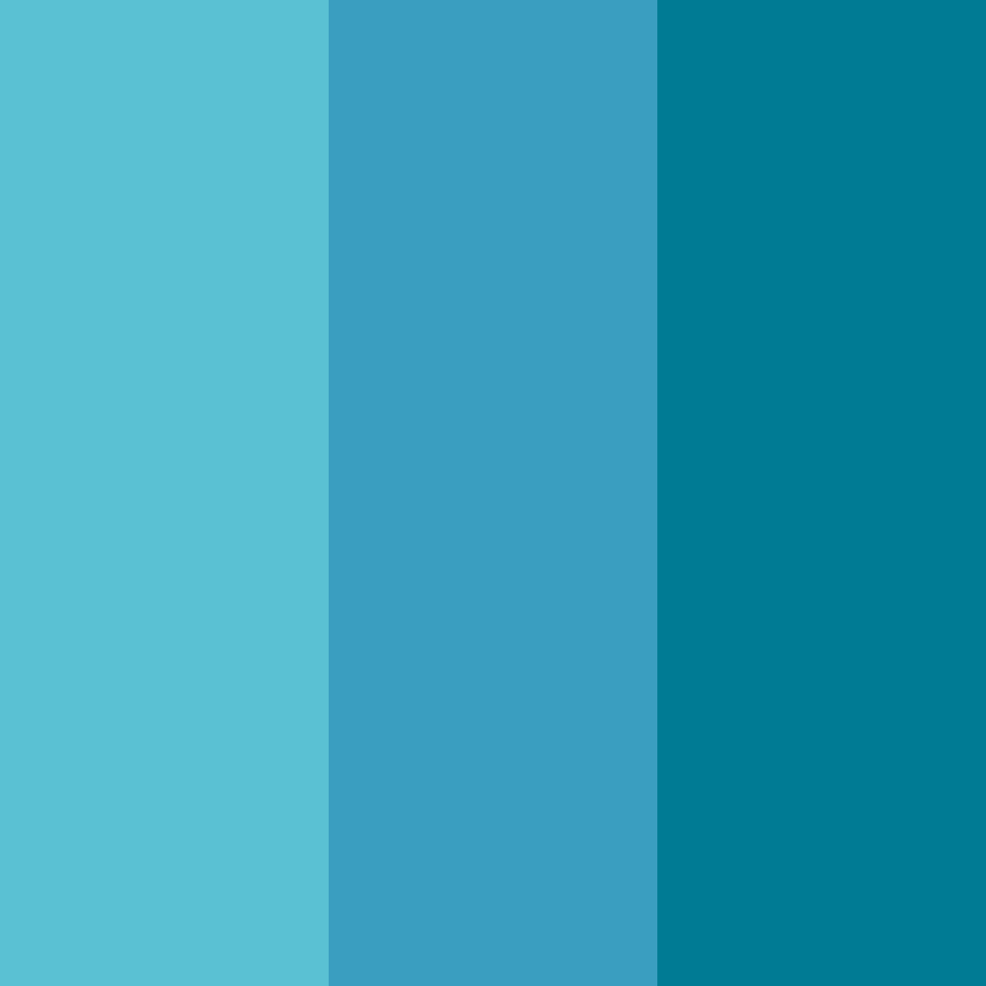 Download turquoise shades color palette PNG image (square)