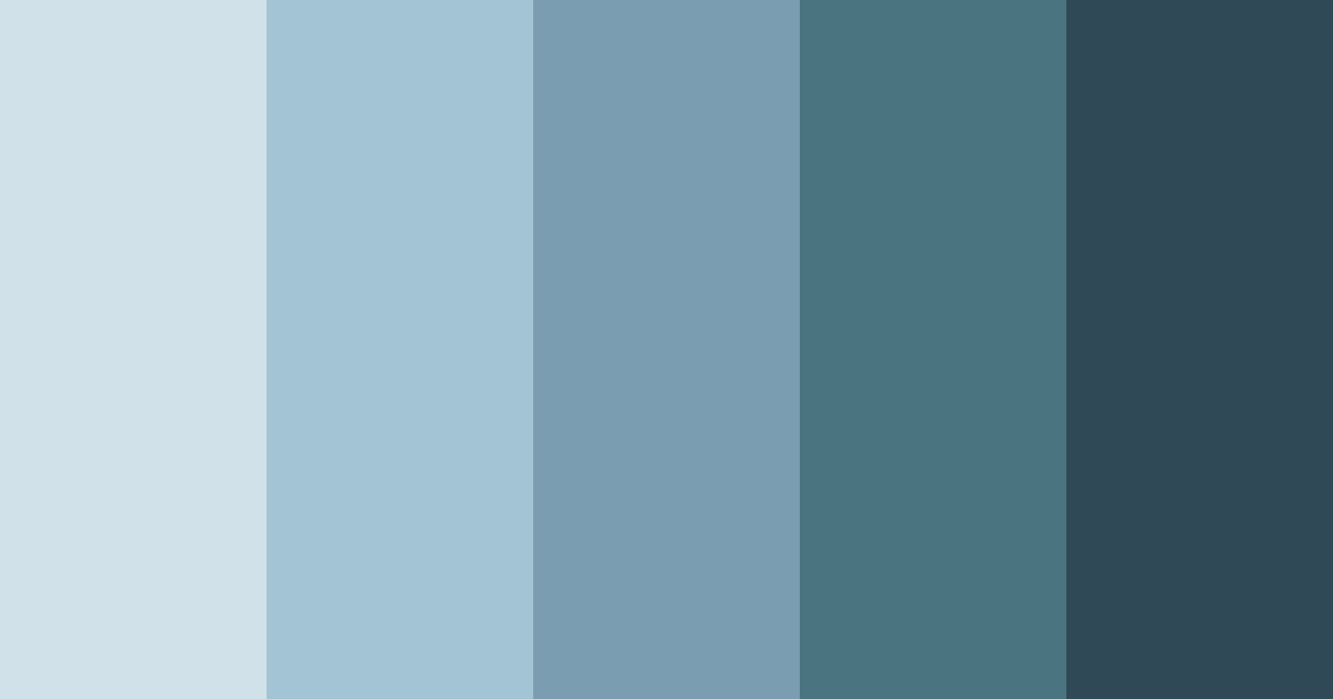 Download blue shades color palette PNG image (landscape)