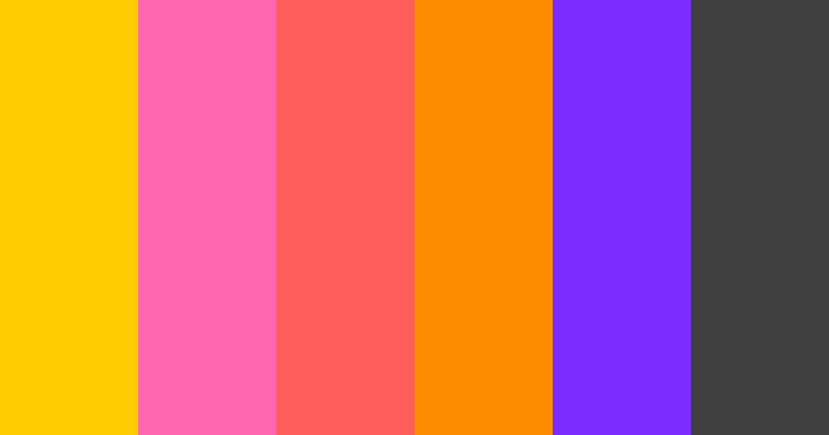 Download vibrant rainbow color palette PNG image (landscape)