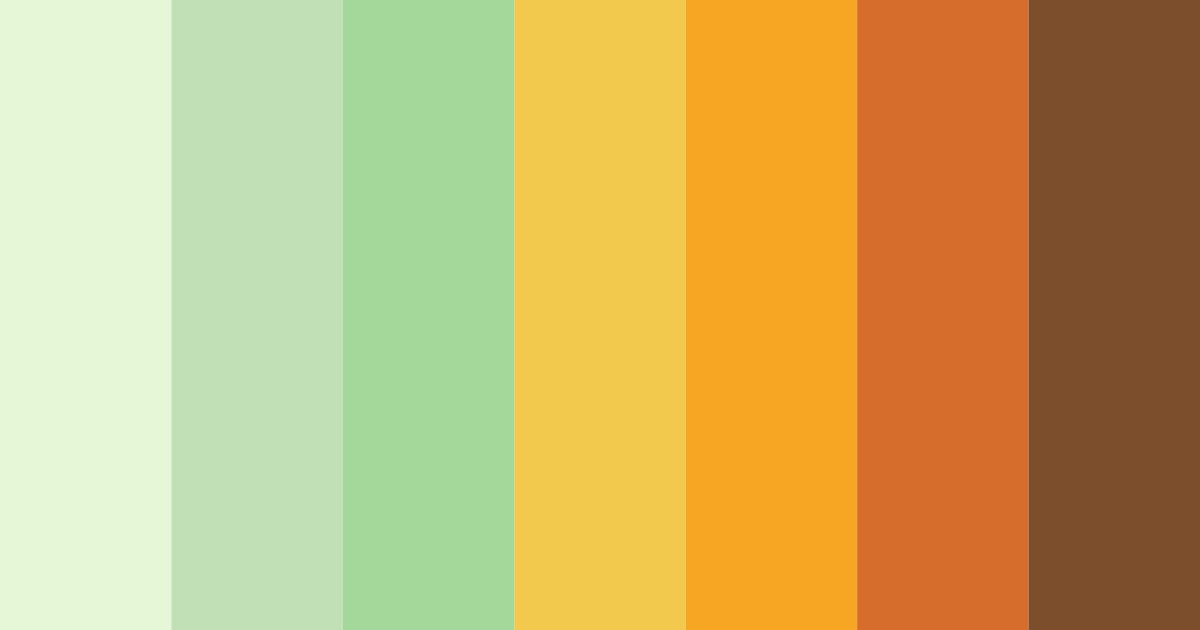 Download natural green and orange dream color palette PNG image (landscape)