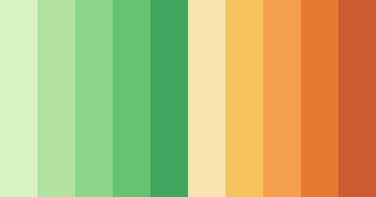 Download botanical sunrise color palette PNG image (landscape)