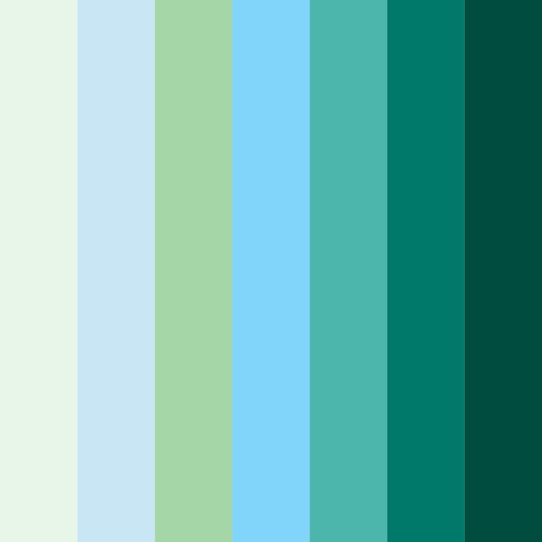 Download serene oasis color palette PNG image (square)