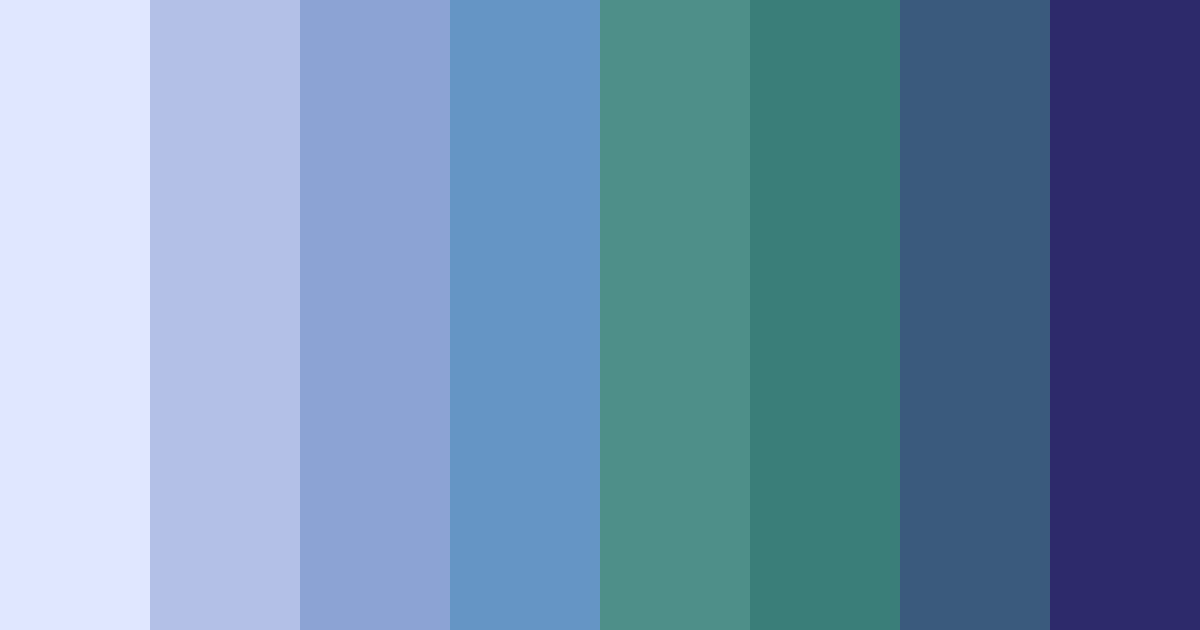 Download shades of blue green purple color palette PNG image (landscape)