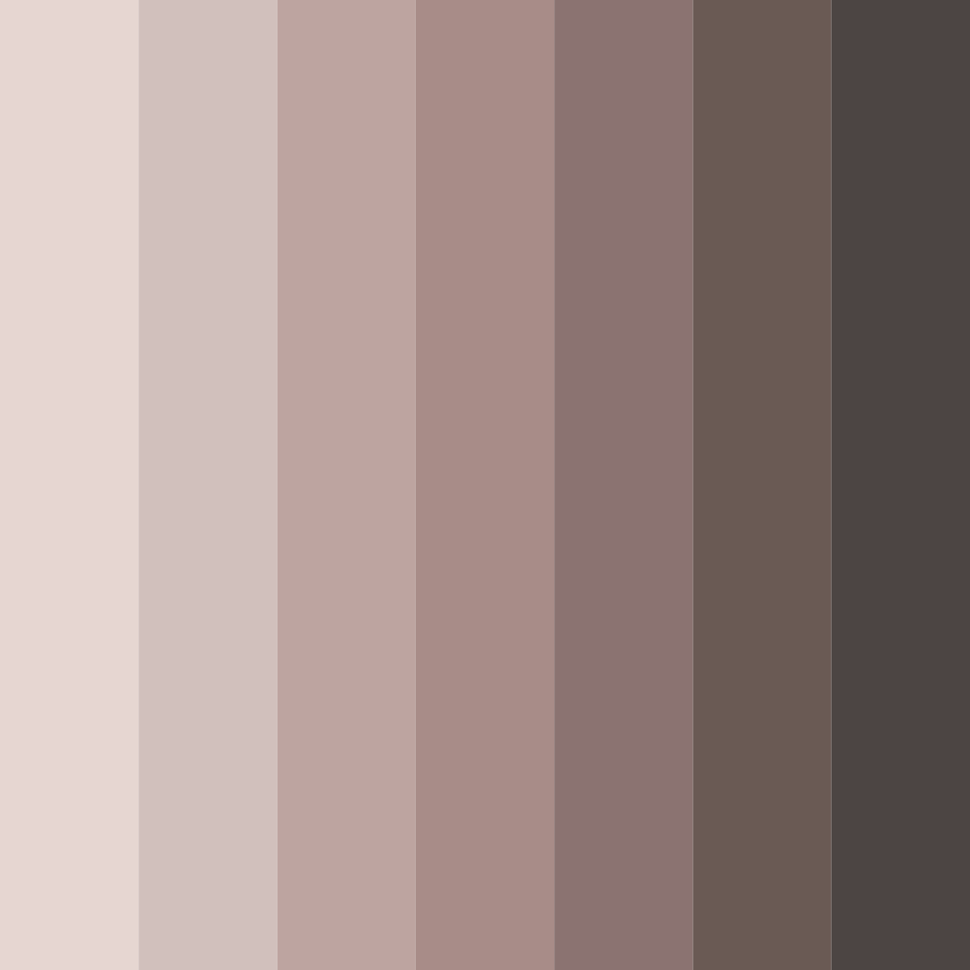 Download shades of brown color palette PNG image (square)